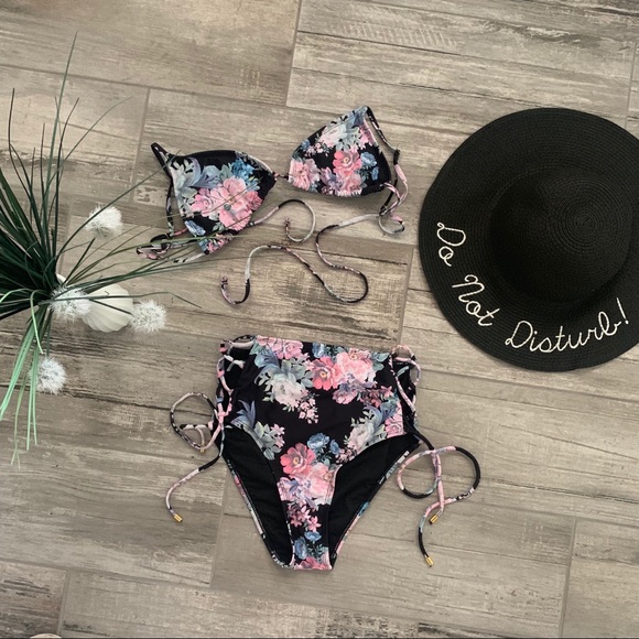 Other - NWOT Floral high waisted bathing suit NWOT